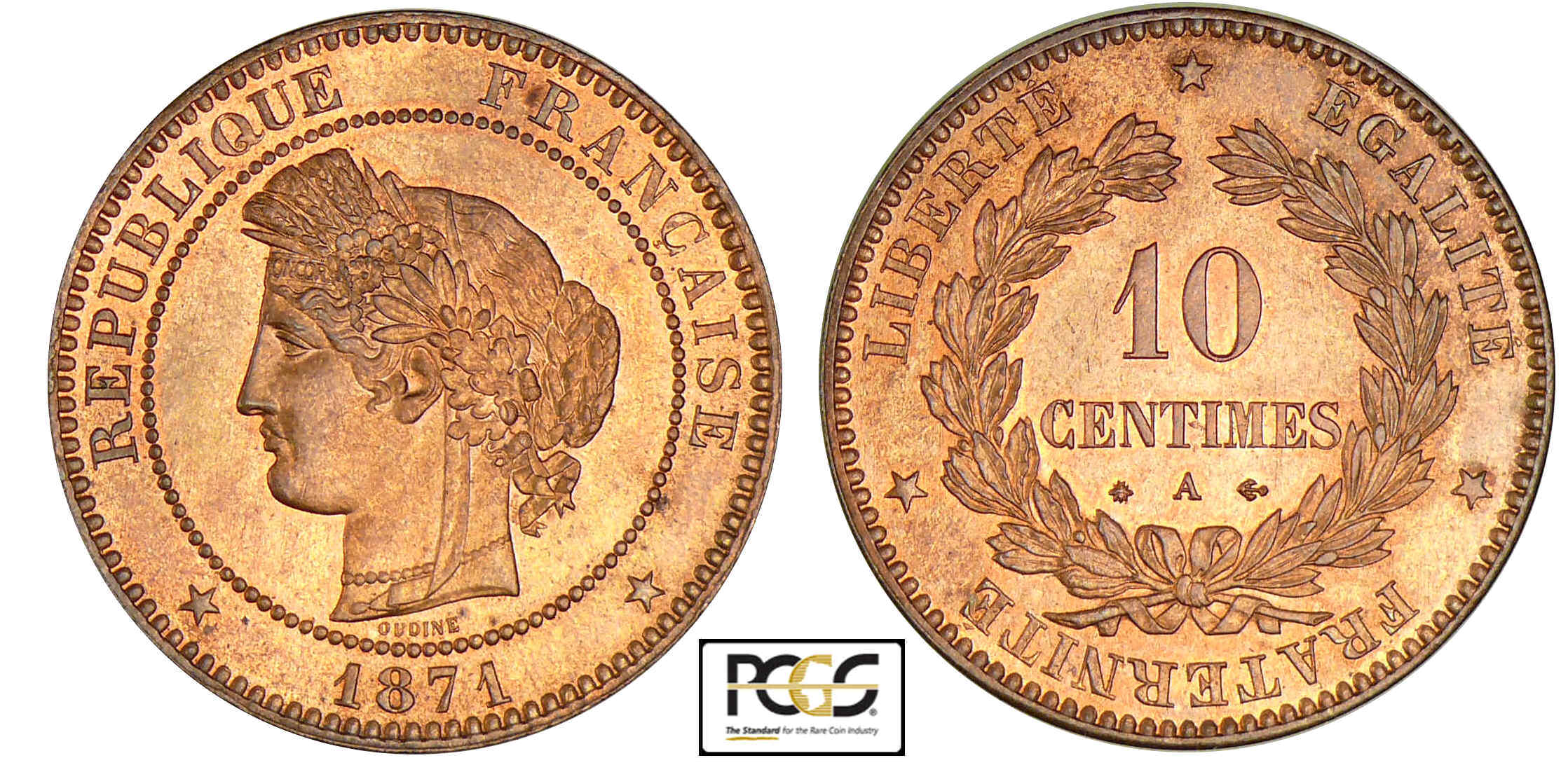 10 centimes Cérès 1871 A (Paris) 10 centimes Cérès 1871 A (Paris)