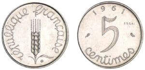 5 centimes Epi 1961 - Essai