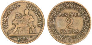 2 francs Chambre de commerce 1927 2 francs Chambre de commerce 1927