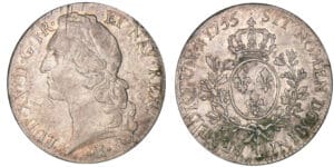 Louis XV - Ecu au bandeau - 1755 T (Nantes) Louis XV - Ecu au bandeau - 1755 T (Nantes)