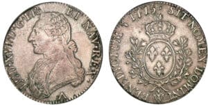 Louis XVI - Ecu au buste habillé - 1775 W [Lille) Louis XVI - Ecu au buste habillé - 1775 W [Lille)