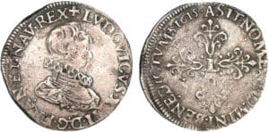 Louis XIII - Demi-franc au buste nu et au col fraisé - 1615 A (Paris) Louis XIII - Demi-franc au buste nu et au col fraisé - 1615 A (Paris)