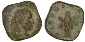 Trébonien Galle - Sesterce (251-252, Rome) - La Piété Trébonien Galle - Sesterce (251-252, Rome) - La Piété