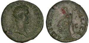 Nerva - Dupondius (97, Rome) - La Liberté Nerva - Dupondius (97, Rome) - La Liberté