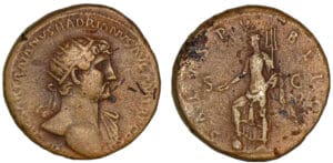 Hadrien - Dupondius (119, Rome) Hadrien - Dupondius (119, Rome)