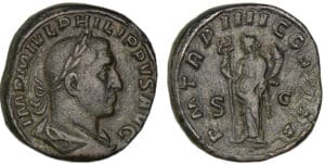 Philippe 1er - Sesterce (247, Rome) - La Paix Philippe 1er - Sesterce (247, Rome) - La Paix