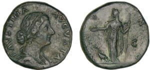 Faustine jeune - Sesterce (161-175, Rome) - Junon Faustine jeune - Sesterce (161-175, Rome) - Junon