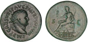 Titus - Dupondius (80, Rome) - Vesta Titus - Dupondius (80, Rome) - Vesta