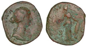 Faustine jeune - Sesterce (161-175, Rome) - Vénus Faustine jeune - Sesterce (161-175, Rome) - Vénus