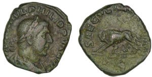 Philippe 1er - Sesterce (248, Rome) - Louve Philippe 1er - Sesterce (248, Rome) - Louve