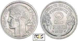 2 francs Morlon aluminium 1947
