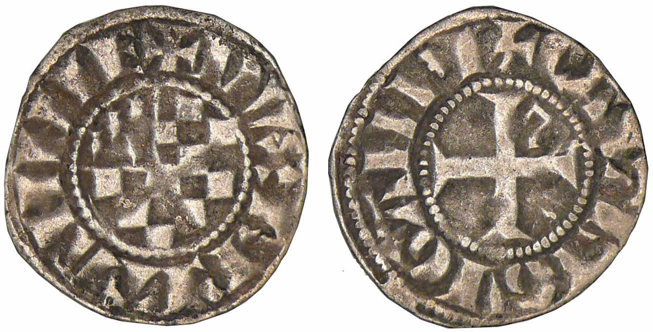 Jean II, Arthur II et Jean III - monnayage anonyme - Denier (Guingamp) Jean II, Arthur II et Jean III - monnayage anonyme - Denier (Guingamp)