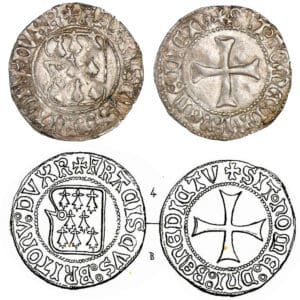 François 1er / François II - Blanc à la targe (Rennes) François 1er / François II - Blanc à la targe (Rennes)