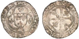 Charles VIII (1483-1498) - Blanc à la couronne de Bretagne - Nantes