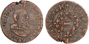 Berri - Maximilien Ier - Double tournois 1641 H Berri - Maximilien Ier - Double tournois 1641 H