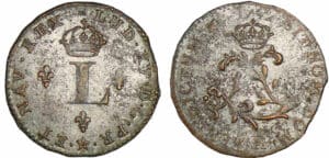 Louis XV - Double sol - 1742 H (La Rochelle) Louis XV - Double sol - 1742 H (La Rochelle)