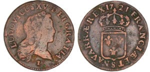 Louis XV - Demi sol au buste enfantin - 1721 S (Reims) Louis XV - Demi sol au buste enfantin - 1721 S (Reims)