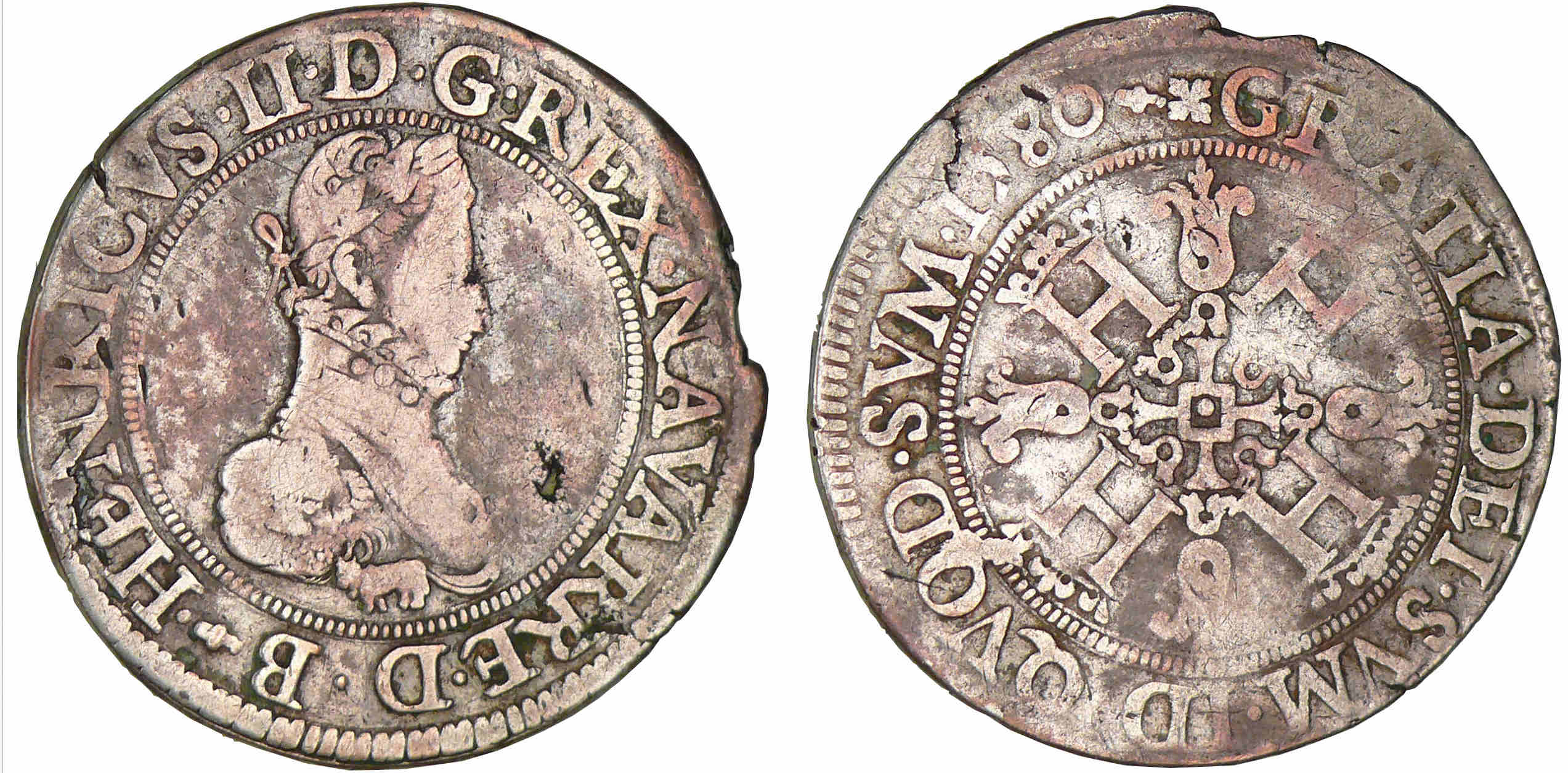 Navarre - Henri III de Navarre, II de Béarn - Franc 1580 (Pau) Navarre - Henri III de Navarre, II de Béarn - Franc 1580 (Pau)