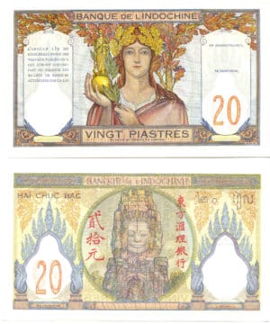Banque d'Indochine - 20 piastres non signé