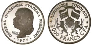 Togo - 5000 francs 1977 Togo - 5000 francs 1977
