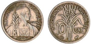 Indochine - 10 centimes .1939. cupro-nickel