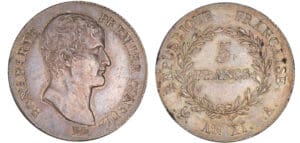 5 francs Bonaparte premier consul - An XI A (Paris) 5 francs Bonaparte premier consul - An XI A (Paris)