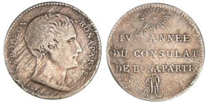 Module de la 1 franc Napoléon Bonaparte - Essai d'outillage Module de la 1 franc Napoléon Bonaparte - Essai d'outillage