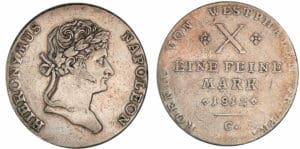 Allemagne - Royaume de Wesphalie - Jérôme Napoléon - Thaler de convention 2ème type 1812 C (Cassel) Allemagne - Royaume de Wesphalie - Jérôme Napoléon - Thaler de convention 2ème type 1812 C (Cassel)