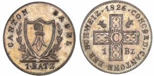 Suisse - Canton de Bâle - 1 batzen 1826 Suisse - Canton de Bâle - 1 batzen 1826