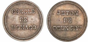 Monaco - Jeton en argent - cercle de Monaco - 2 francs Monaco - Jeton en argent - cercle de Monaco - 2 francs