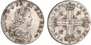 Louis XV - Petit louis d'argent - 1720 X (Amiens) Louis XV - Petit louis d'argent - 1720 X (Amiens)