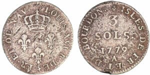 Ile de la Réunion - 3 sols 1779 A (Paris)