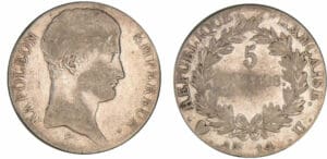5 francs Napoléon empereur - An 14 U (Turin) 5 francs Napoléon empereur - An 14 U (Turin)