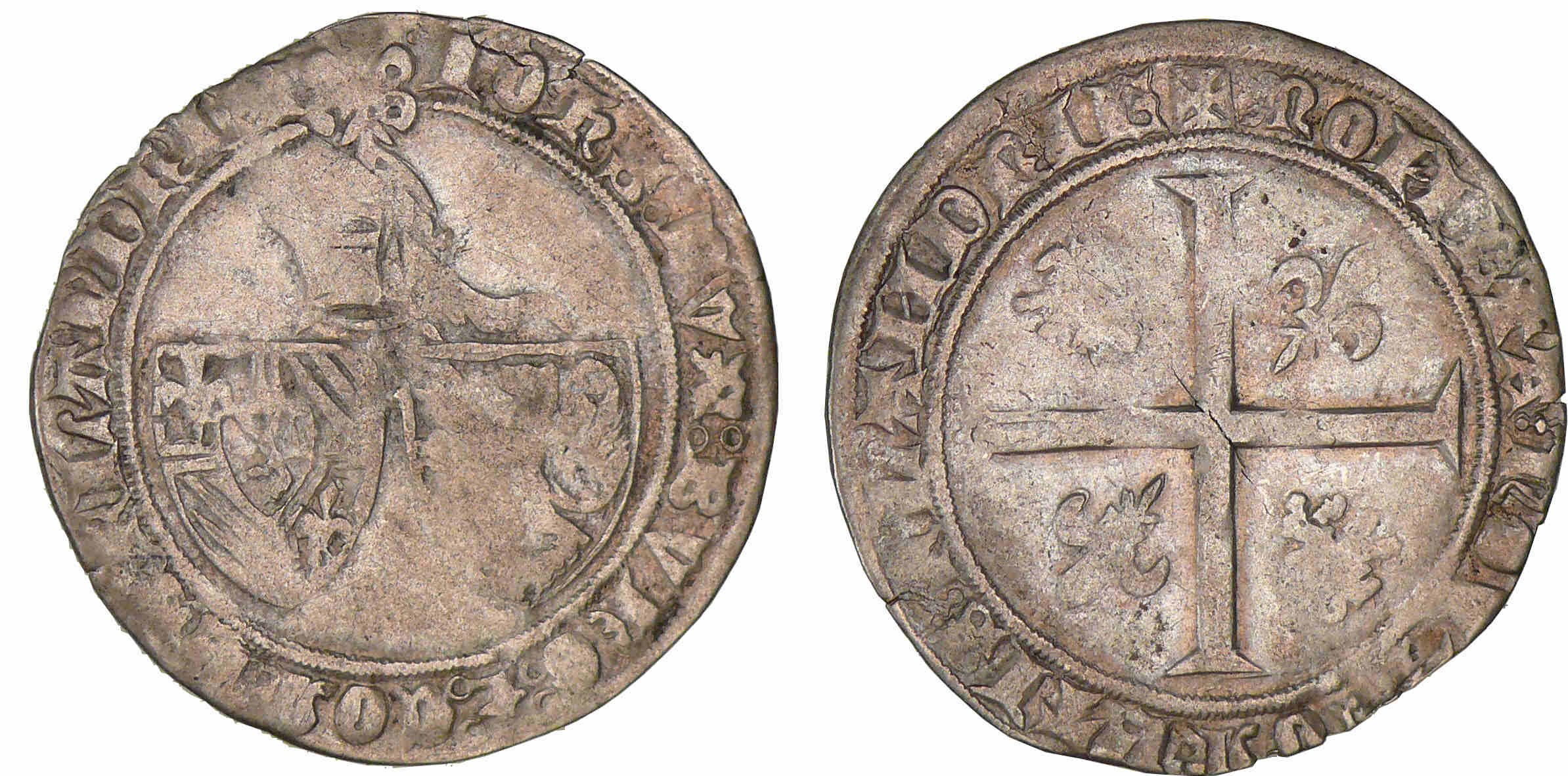 Flandre - Jean sans Peur - Double gros d'argent (Gand) Flandre - Jean sans Peur - Double gros d'argent (Gand)