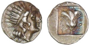 Carie - Rhodes - Hémidrachme (188-170 av. J.-C.) Carie - Rhodes - Hémidrachme (188-170 av. J.-C.)