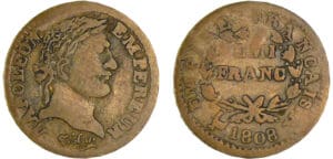 1/2 franc Napoléon revers empire 1808 A (Paris) - Faux d'époque 1/2 franc Napoléon revers empire 1808 A (Paris) - Faux d'époque