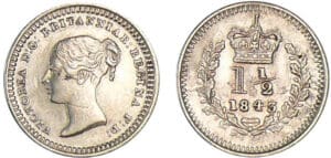 Grande-Bretagne - Victoria - Tree-halfpence 1843 Grande-Bretagne - Victoria - Tree-halfpence 1843