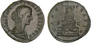 Faustine jeune - Sesterce (176, Rome) - CONSECRATIO Faustine jeune - Sesterce (176, Rome) - CONSECRATIO