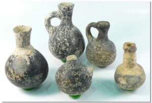 Grèce - Lot de 5 vases à panse - Vème-IIIème siècle av. J.-C.