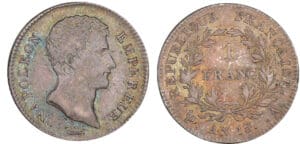 1 franc Napoléon empereur - An 13 A (Paris) 1 franc Napoléon empereur - An 13 A (Paris)