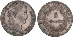 5 francs Napoléon - 100 jours - 1815 A (Paris) 5 francs Napoléon - 100 jours - 1815 A (Paris)