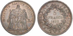 5 francs Hercule 1870 A (Paris)
