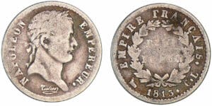 1/2 franc Napoléon revers empire 1813 CL (Gênes) 1/2 franc Napoléon revers empire 1813 CL (Gênes)