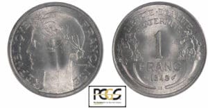 1 franc Morlon aluminium 1949 B