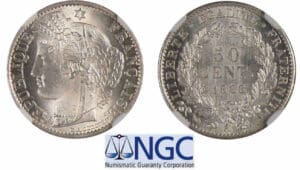 50 centimes Cérès 1888 A (Paris)