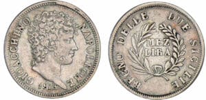 Italie - Royaume de Naples et des deux Siciles - Joseph Napoléon - 1/2 lira 1813 (Naples) Italie - Royaume de Naples et des deux Siciles - Joseph Napoléon - 1/2 lira 1813 (Naples)