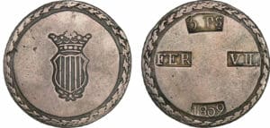 Espagne - Siège de Taragone - Duro de 5 pesetas 1809 Espagne - Siège de Taragone - Duro de 5 pesetas 1809