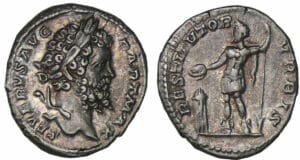 Septime Sévère - Denier (201, Rome) - Sévère sacrifiant Septime Sévère - Denier (201, Rome) - Sévère sacrifiant