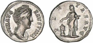 Faustine mère - Denier (145, Rome) - La Piété Faustine mère - Denier (145, Rome) - La Piété