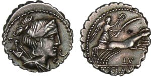Claudia - Denier serratus (79 av. J.-C.)